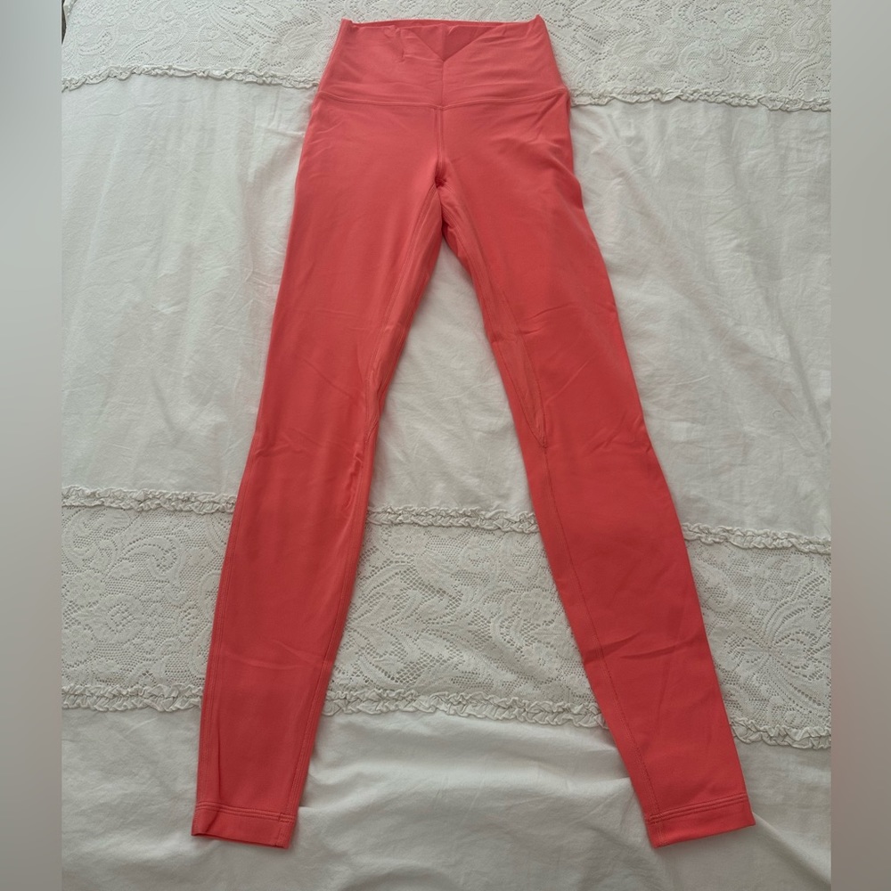 lululemon RARE Align™ High-Rise Pant 25" Rasberry Cream in size 4